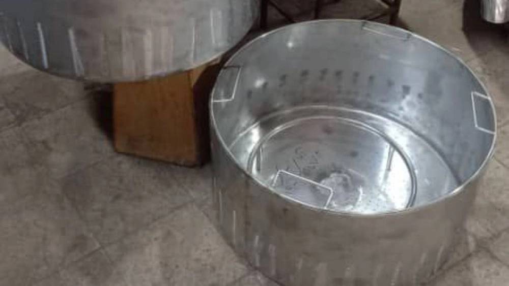 ساخت دیگ تک جداره همراه آبکش و شیر خروجی ساخت دیگ تک جداره همراه آبکش و شیر خروجی
